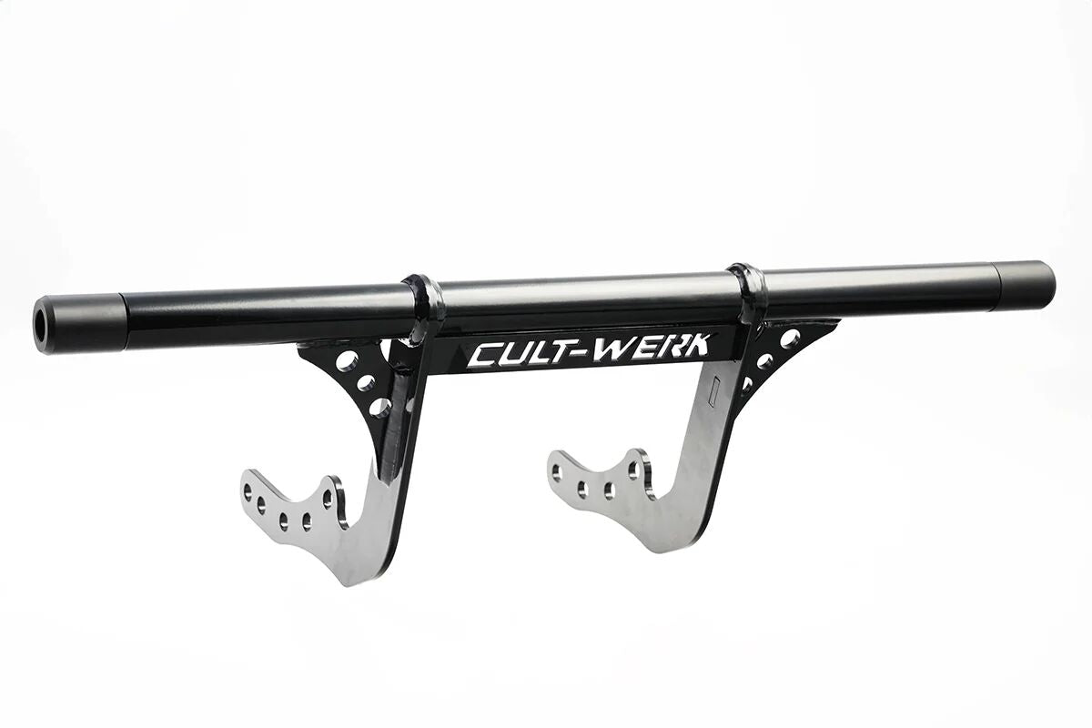 CULT WERK CRASHBAR CLUBSTYLE FRONT BLACK SOFTAIL M8 HD-BRO142