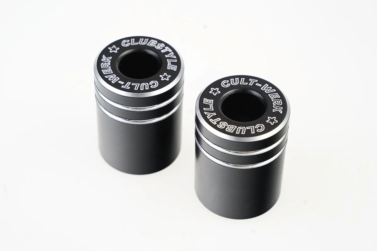 CULT WERK CRASHBAR END CAP ALU BLACK HD-BRO148