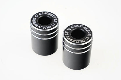 CULT WERK CRASHBAR END CAP ALU BLACK HD-BRO148
