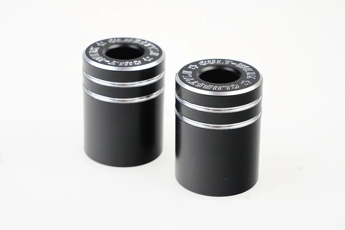 CULT WERK CRASHBAR END CAP ALU BLACK HD-BRO148