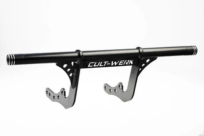 CULT WERK CRASHBAR CLUBSTYLE X1 FRONT BLACK SOFTAIL M8 HD-BRO149