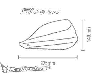 BARKBUSTERS HANDGUARD STORM 22MM BK STM-001-BK