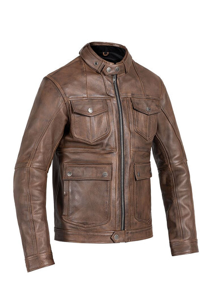 JOHN DOE JACKET DRIFTER LEATHER BROWN M JLE6021-M