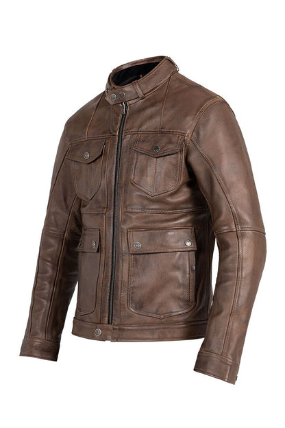 JOHN DOE JACKET DRIFTER LEATHER BROWN 3 JLE6021-3XL