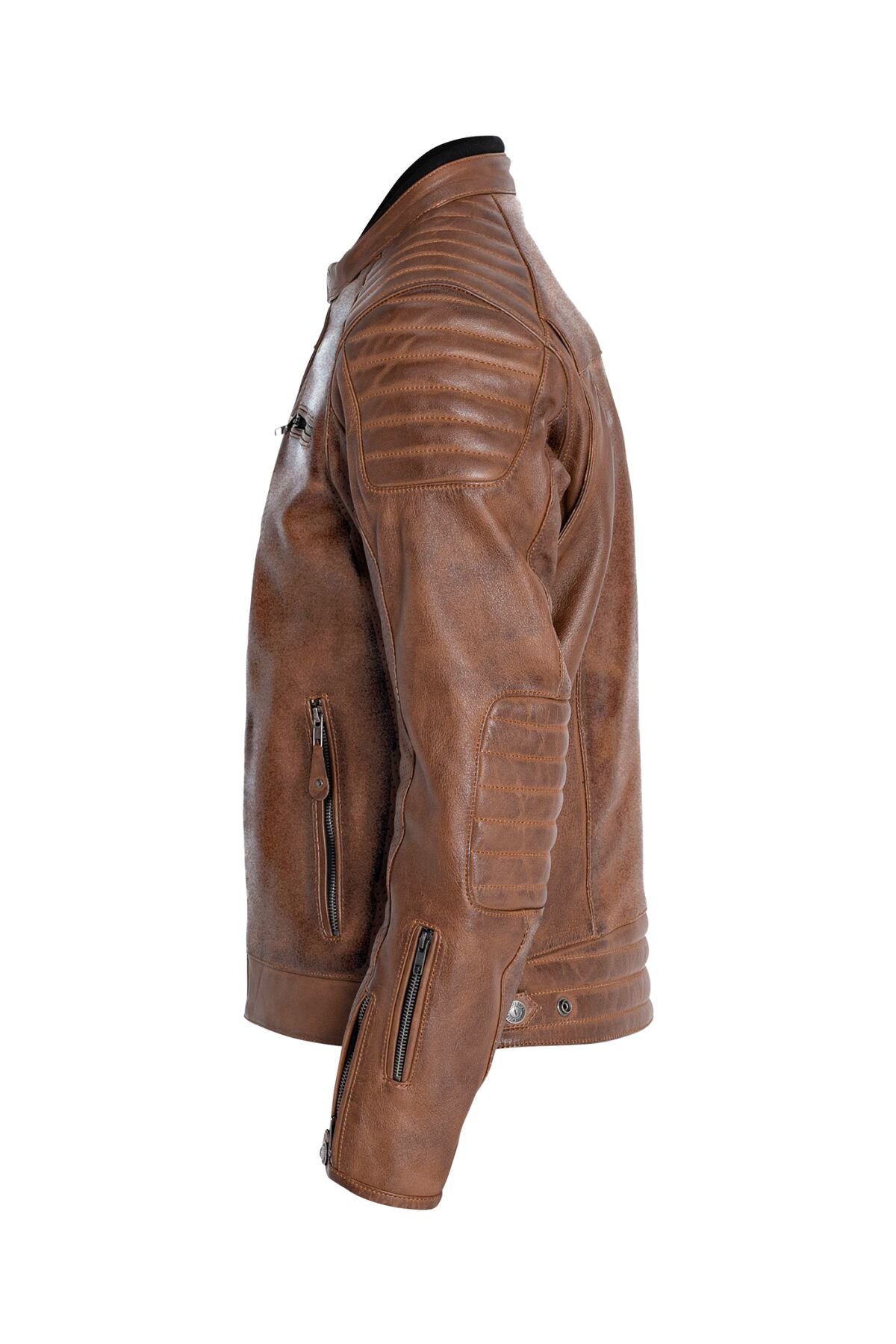 JOHN DOE JACKET DEXTER LEATHER BROWN LG JLE6005-L