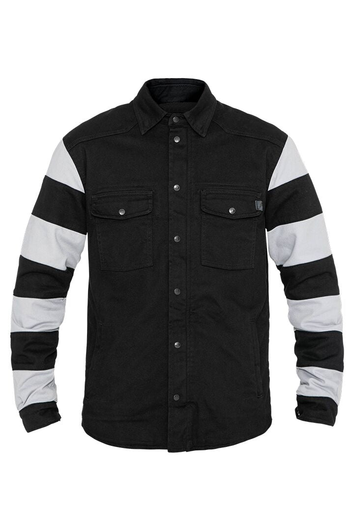 JOHN DOE MOTOSHIRT PRISON BLACK/WHITE 2 JDL5016-2XL