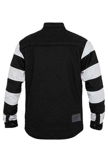 JOHN DOE MOTOSHIRT PRISON BLACK/WHITE 3 JDL5016-3XL