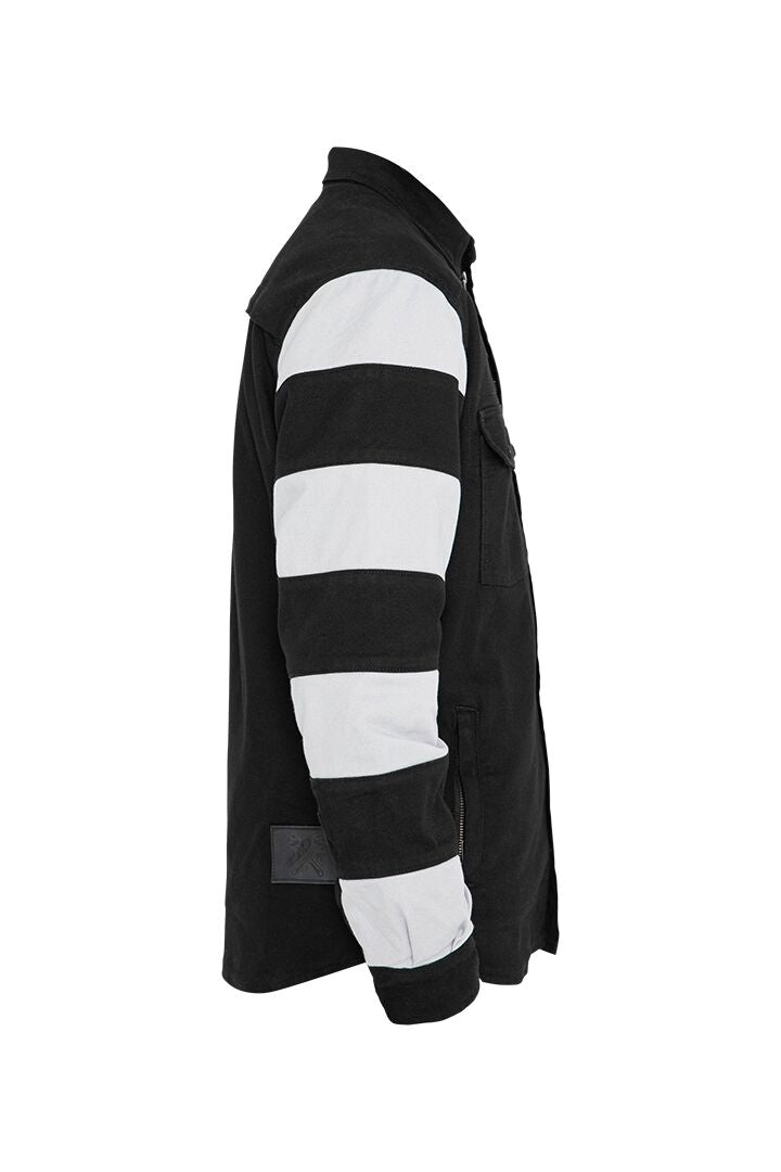 JOHN DOE MOTOSHIRT PRISON BLACK/WHITE 5 JDL5016-5XL