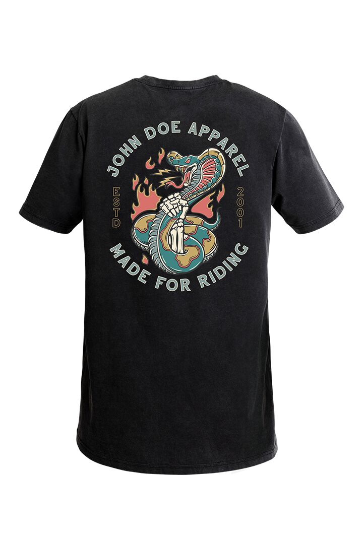 JOHN DOE TEE SNAKE II BLACK SM JDS7115-S