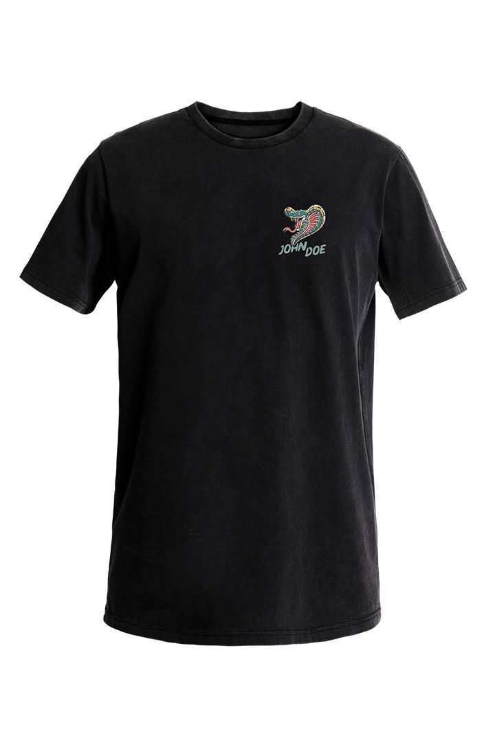 JOHN DOE TEE SNAKE II BLACK 2XL JDS7115-2XL