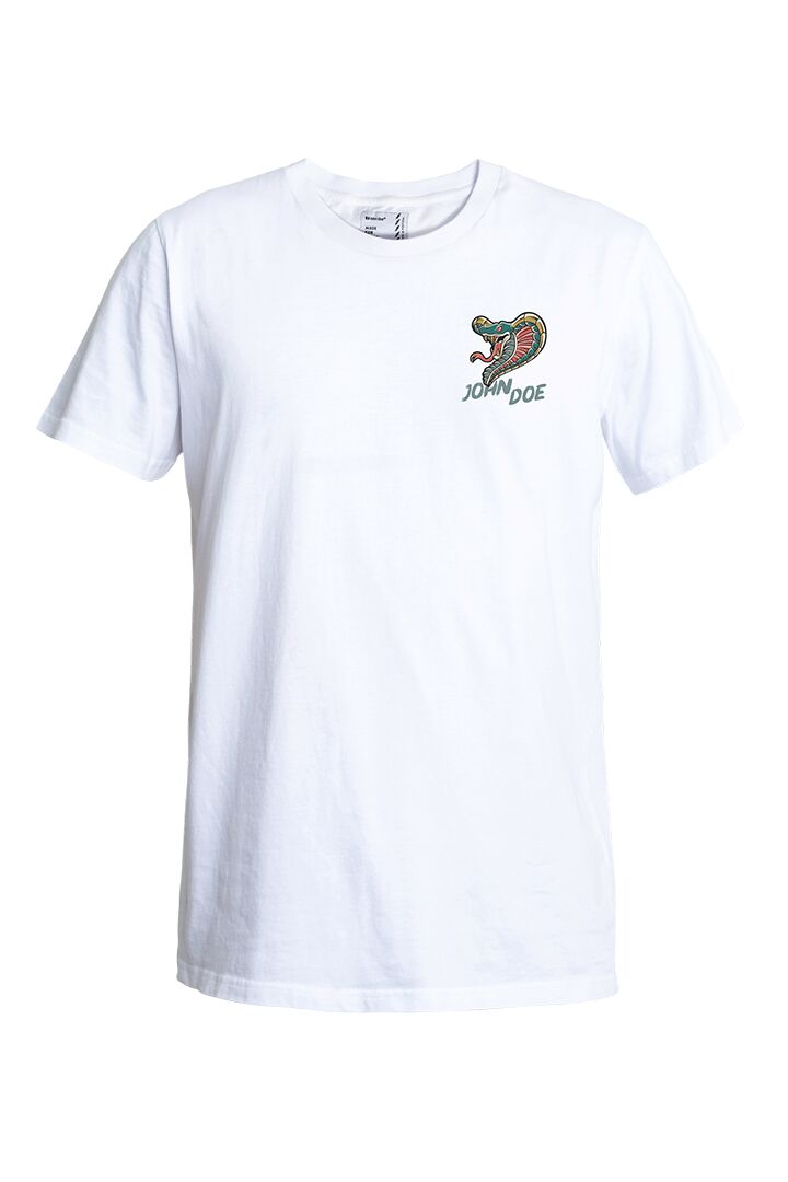 JOHN DOE TEE SNAKE II WHITE SM JDS7120-S