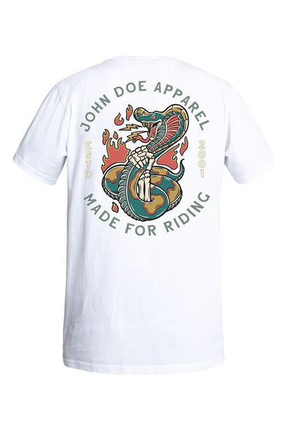 JOHN DOE TEE SNAKE II WHITE LG JDS7120-L