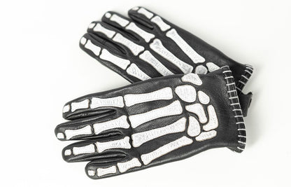 JOHN DOE GLOVE SKELETOR LEATHER BLACK/W JDG7040-M