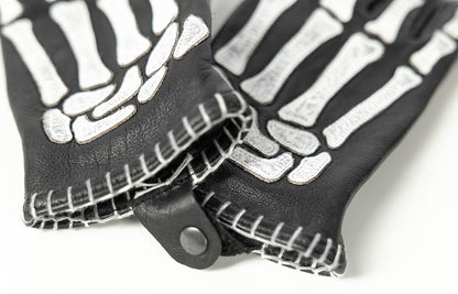 JOHN DOE GLOVE SKELETOR LEATHER BLACK/W JDG7040-L