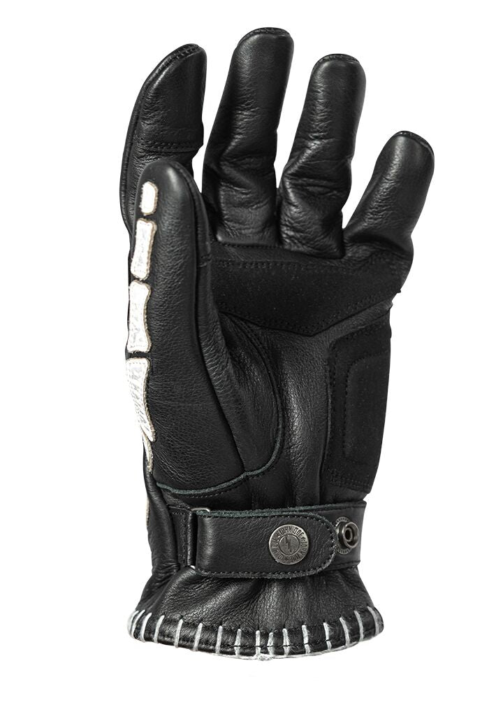 JOHN DOE GLOVE SKELETOR LEATHER BLACK/W JDG7040-L