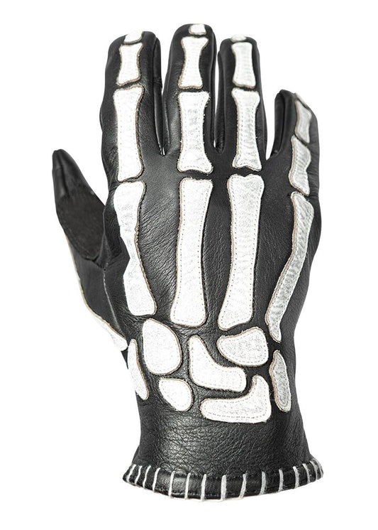 JOHN DOE GLOVE SKELETOR LEATHER BLACK/W JDG7040-2XL