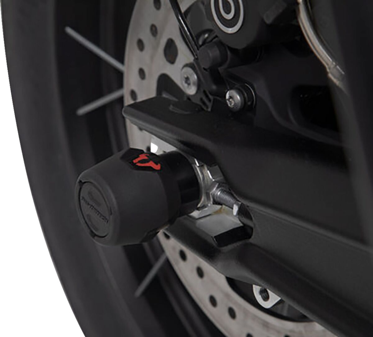 SW-MOTECH REAR AXLE SLIDER SET BLACK Triumph Tiger 800 / 900 STP.11.176.10101/B