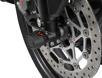 SW-MOTECH FRONT AXLE SLIDER SET BLACK TRIUMPH, HONDA, YAMAHA STP.11.176.10201/B