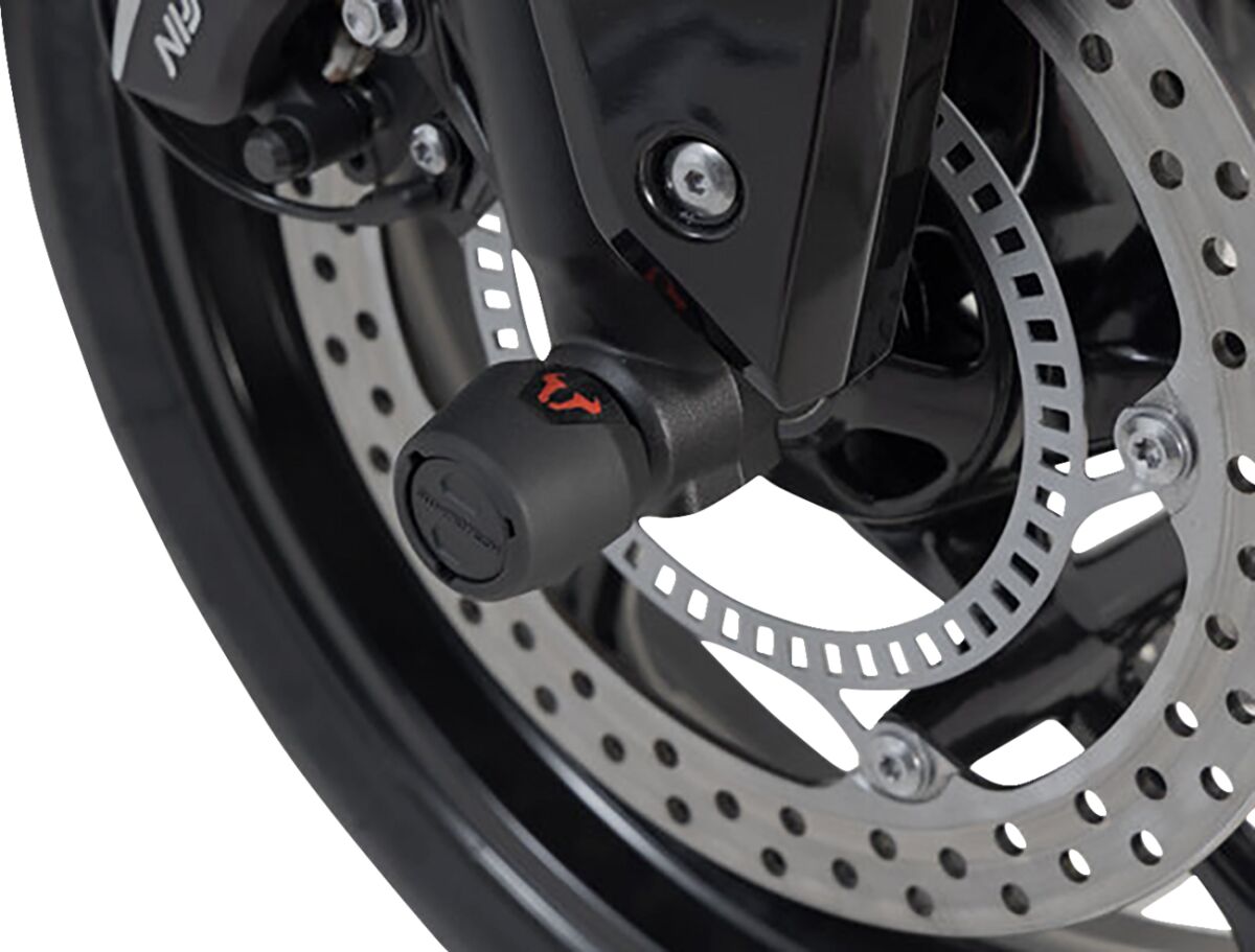 SW-MOTECH FRONT AXLE SLIDER SET BLACK Street Triple , Daytona STP.11.176.10501/B
