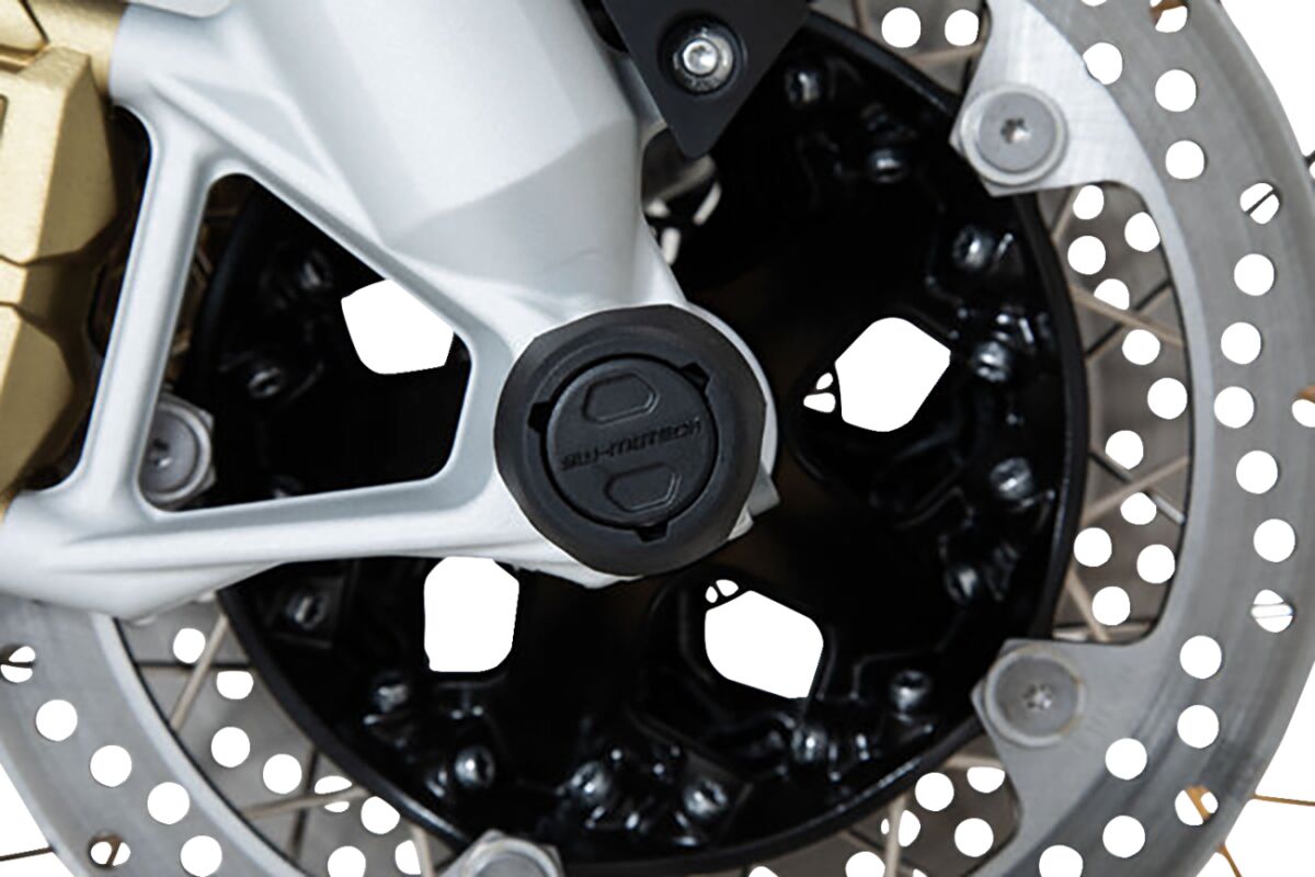 SW-MOTECH FRONT AXLE SLIDER SET BLACK BMW R 1200 GS / RT, R 1250 GS / RT STP.07.176.10204/B