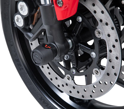 SW-MOTECH FRONT AXLE SLIDER SET BLACK Yamaha Tracer 9 STP.06.176.11100/B
