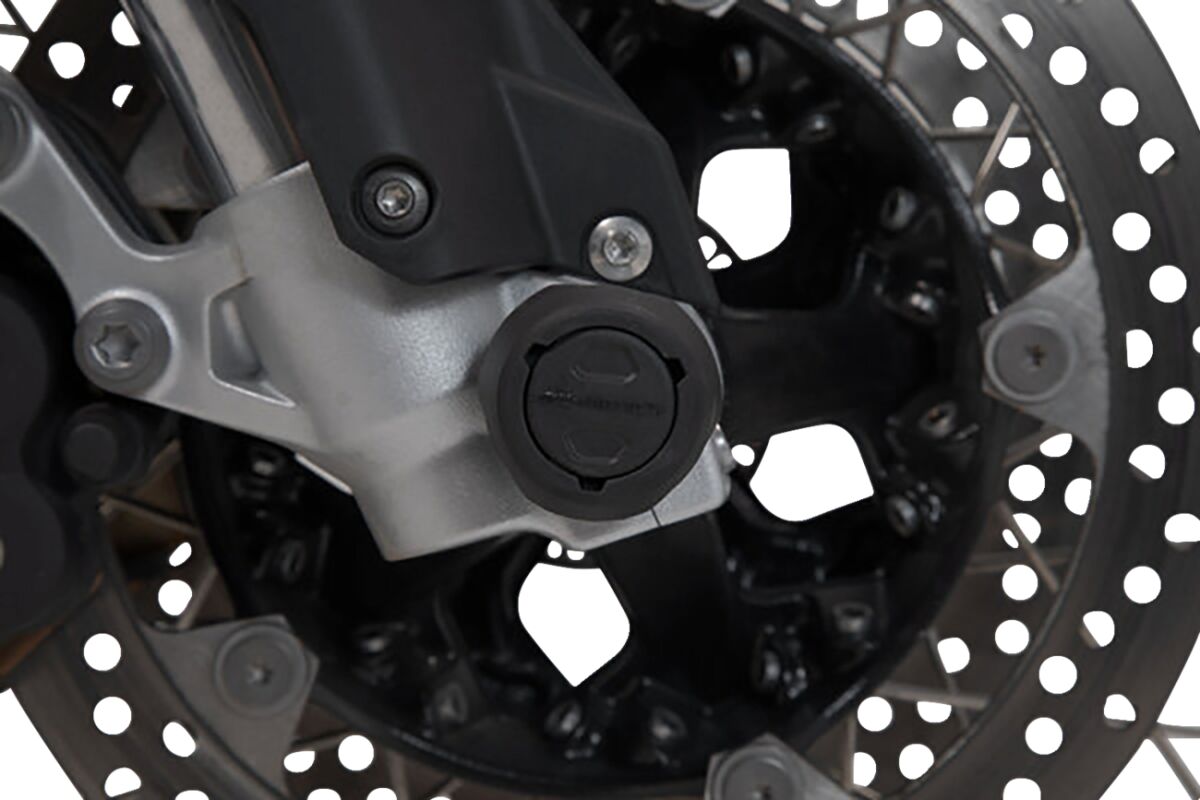 SW-MOTECH FRONT AXLE SLIDER SET BLACK BMW F750GS, F850GS/Adv, F900R/XR STP.07.176.11502/B