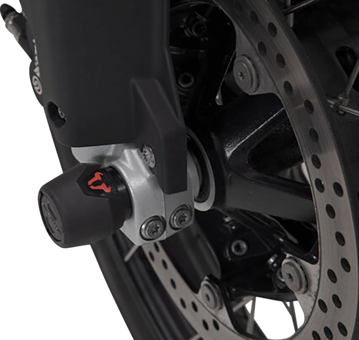 SW-MOTECH FRONT AXLE SLIDER SET BLACK BMW F750GS, F850GS/Adv, F900R/XR STP.07.176.11502/B