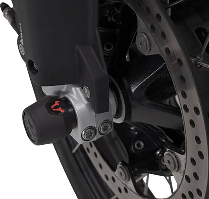 SW-MOTECH FRONT AXLE SLIDER SET BLACK BMW F750GS, F850GS/Adv, F900R/XR STP.07.176.11502/B