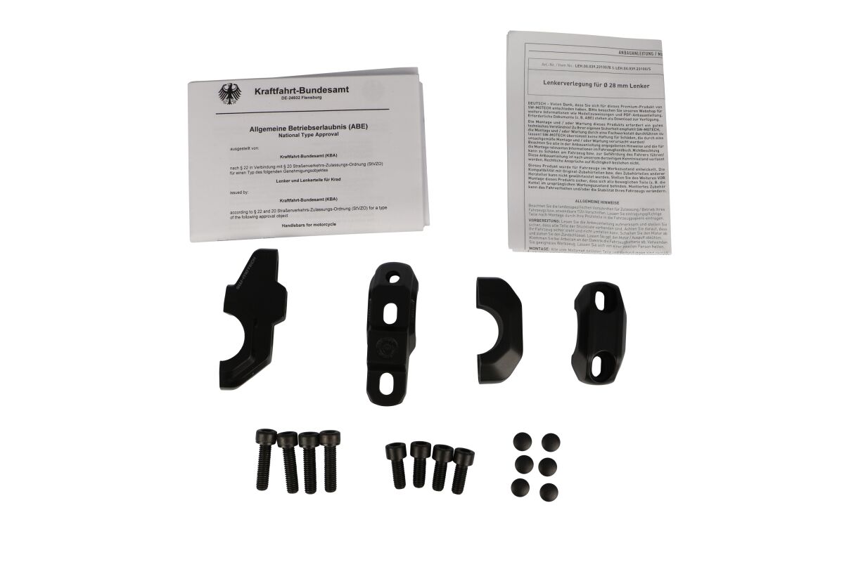 SW-MOTECH Bar back for Ø 28 mm handlebar LEH.00.039.23100/B