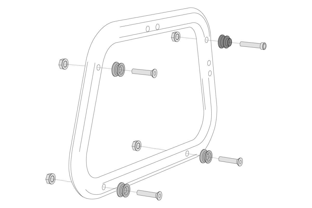 SW-MOTECH ADAPTER KIT FOR EVO SIDE CARRIER KFT.00.152.22500/B