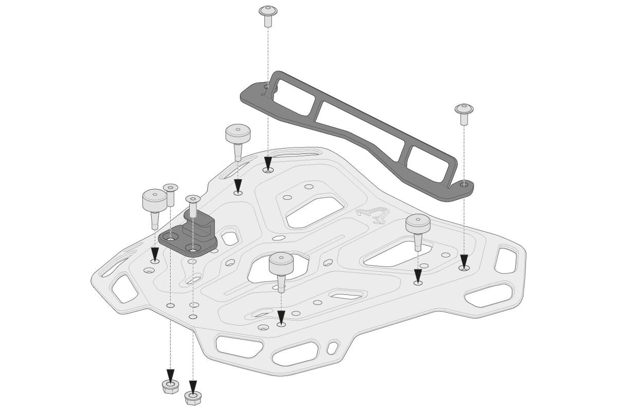 SW-MOTECH ADAPTER KIT ADVENTURE-RACK BLACK For Shad GPT.00.152.35700/B