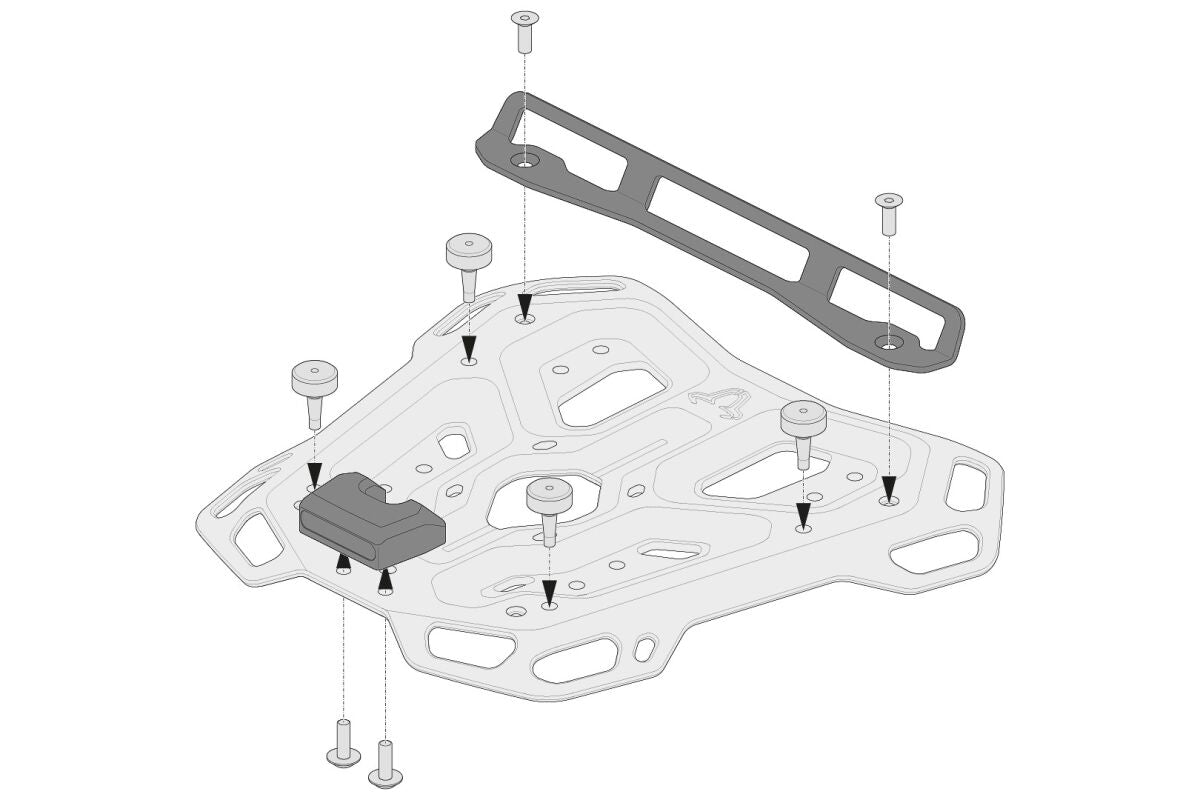SW-MOTECH ADAPTER KIT ADVENTURE-RACK BLACK For Shad 2 GPT.00.152.35800/B