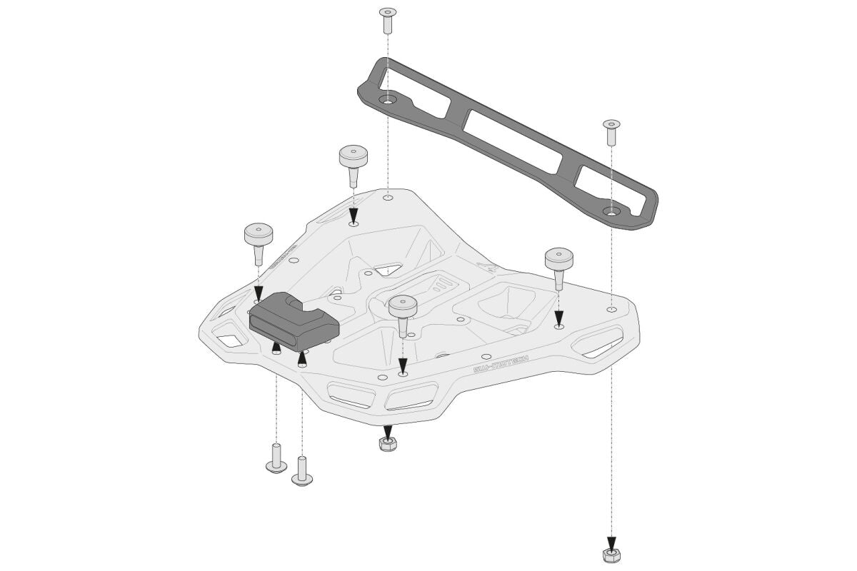 SW-MOTECH ADAPTER KIT ADVENTURE-RACK BLACK For Shad 2 GPT.00.152.35800/B