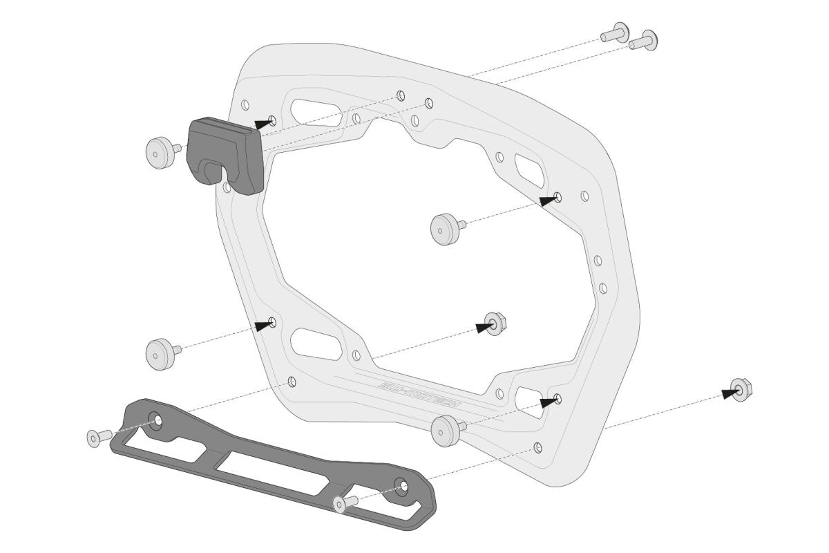SW-MOTECH ADAPTER KIT PRO SIDE CARRIER BLACK KFT.00.152.35800