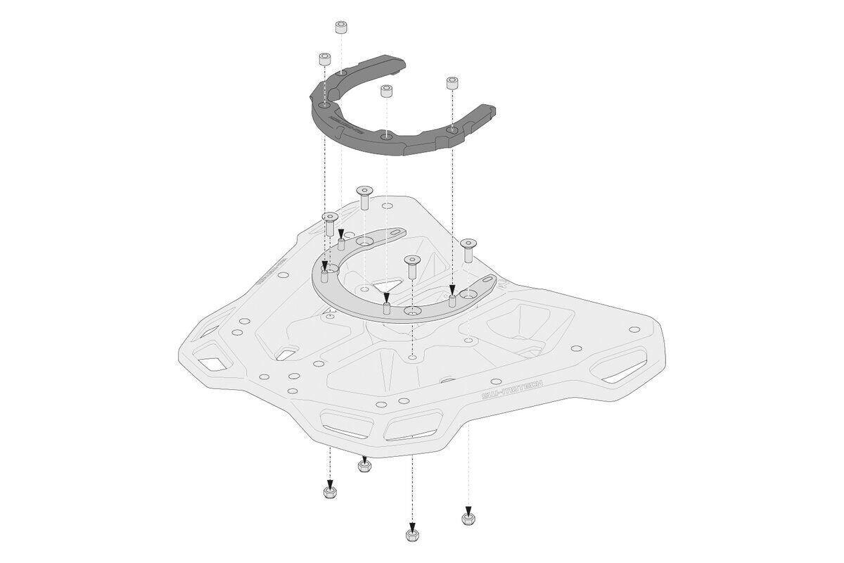 SW-MOTECH PRO Tank Ring for Street-Rack. Black (without adapter plate) GPT.00.152.55300/B
