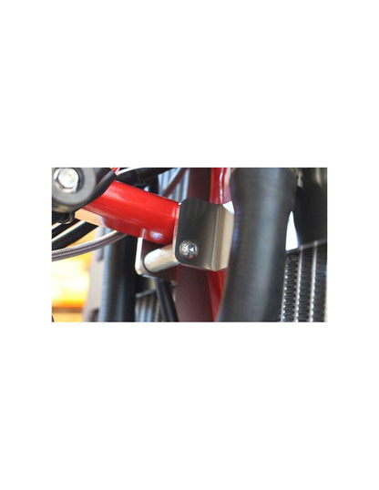 Radiator braces in aluminum with red spacers for GasGas EC250 - EC300 - EC300 Ranger
