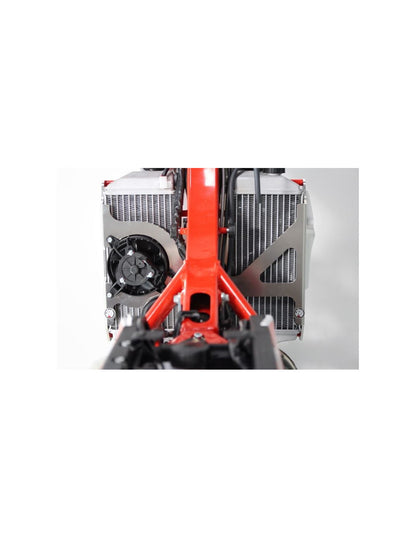 Vue arrière des protections de radiateurs en aluminium pour Beta 125RR - 200RR - 250RR - 300RR