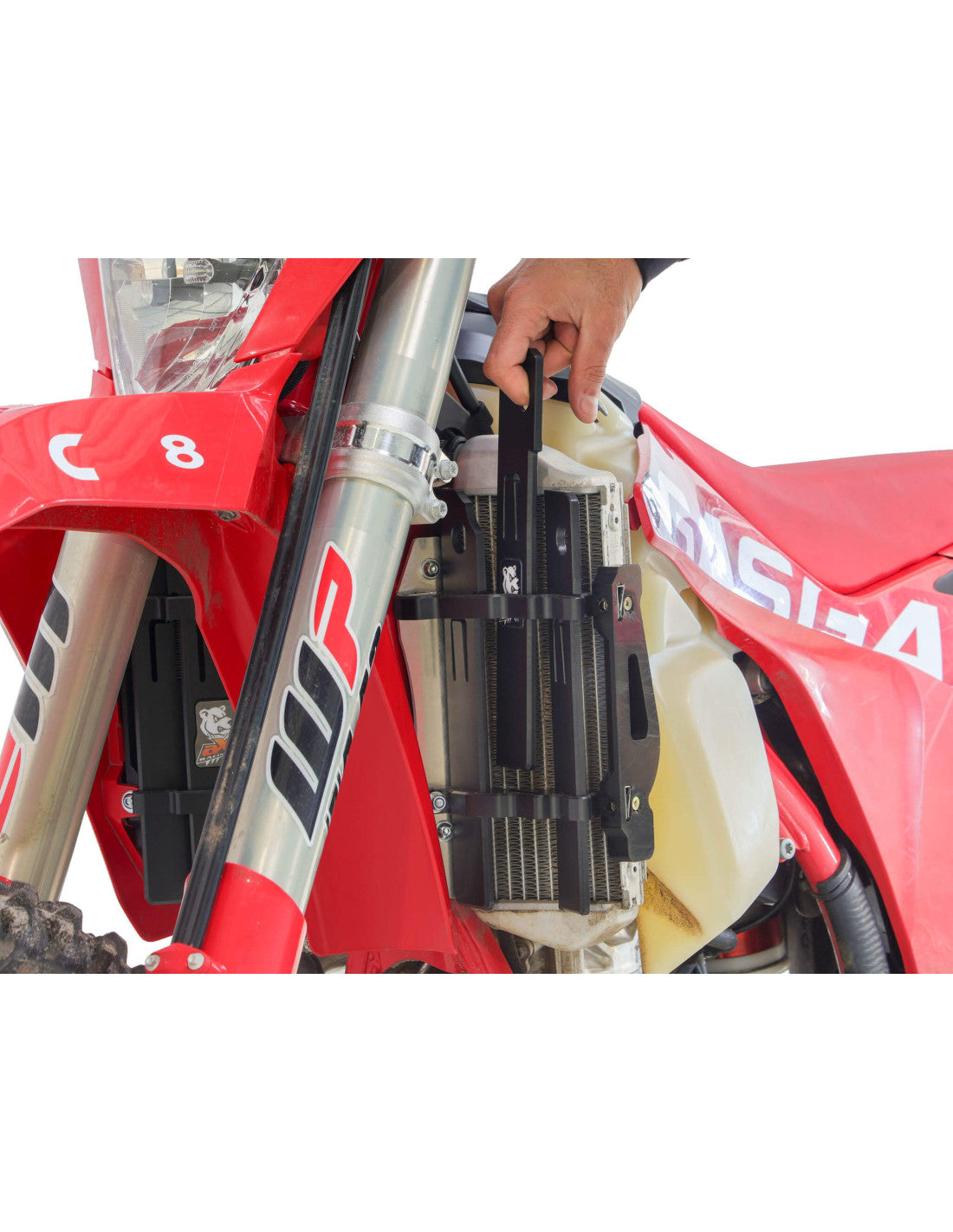 Côté gauche des protections de radiateurs fast-cleaning pour KTM / GasGas / Husqvarna