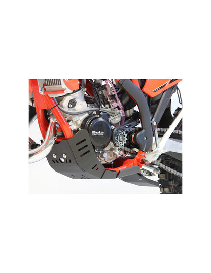 Côté gauche du sabot noir en plastique PEHD avec protection de biellette pour Beta 125RR - 200RR