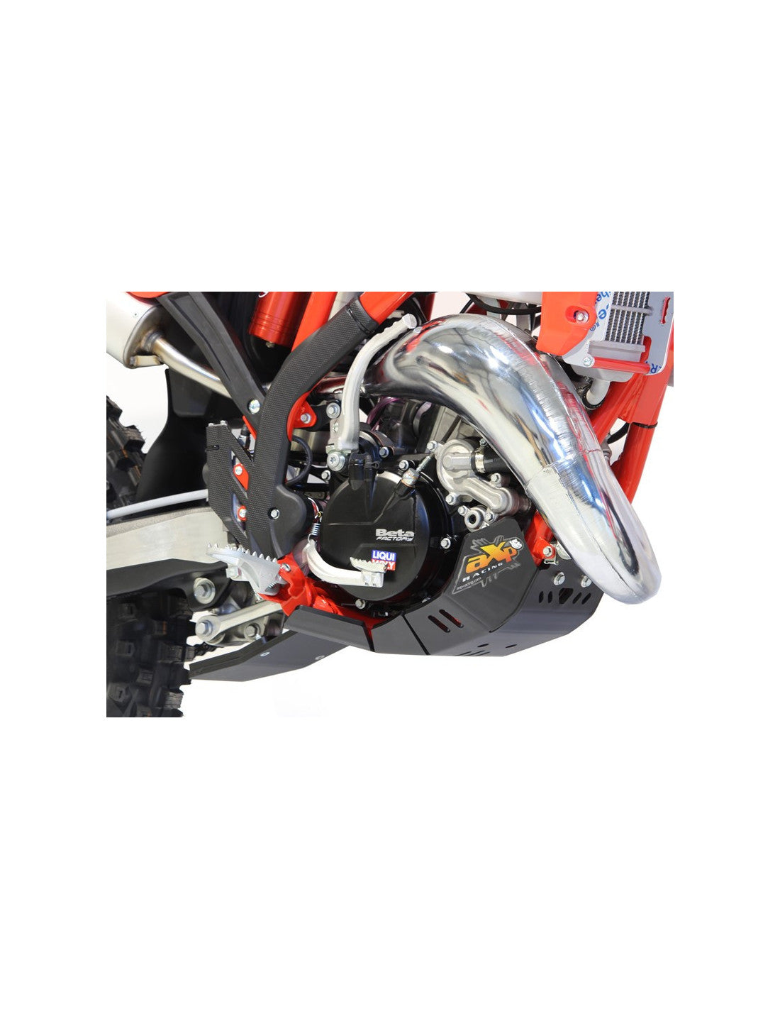 Côté droit du sabot noir en plastique PEHD avec protection de biellette pour Beta 125RR - 200RR