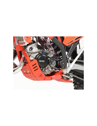 Côté gauche du sabot rouge en plastique PEHD avec protection de biellette pour Beta 125RR - 200RR