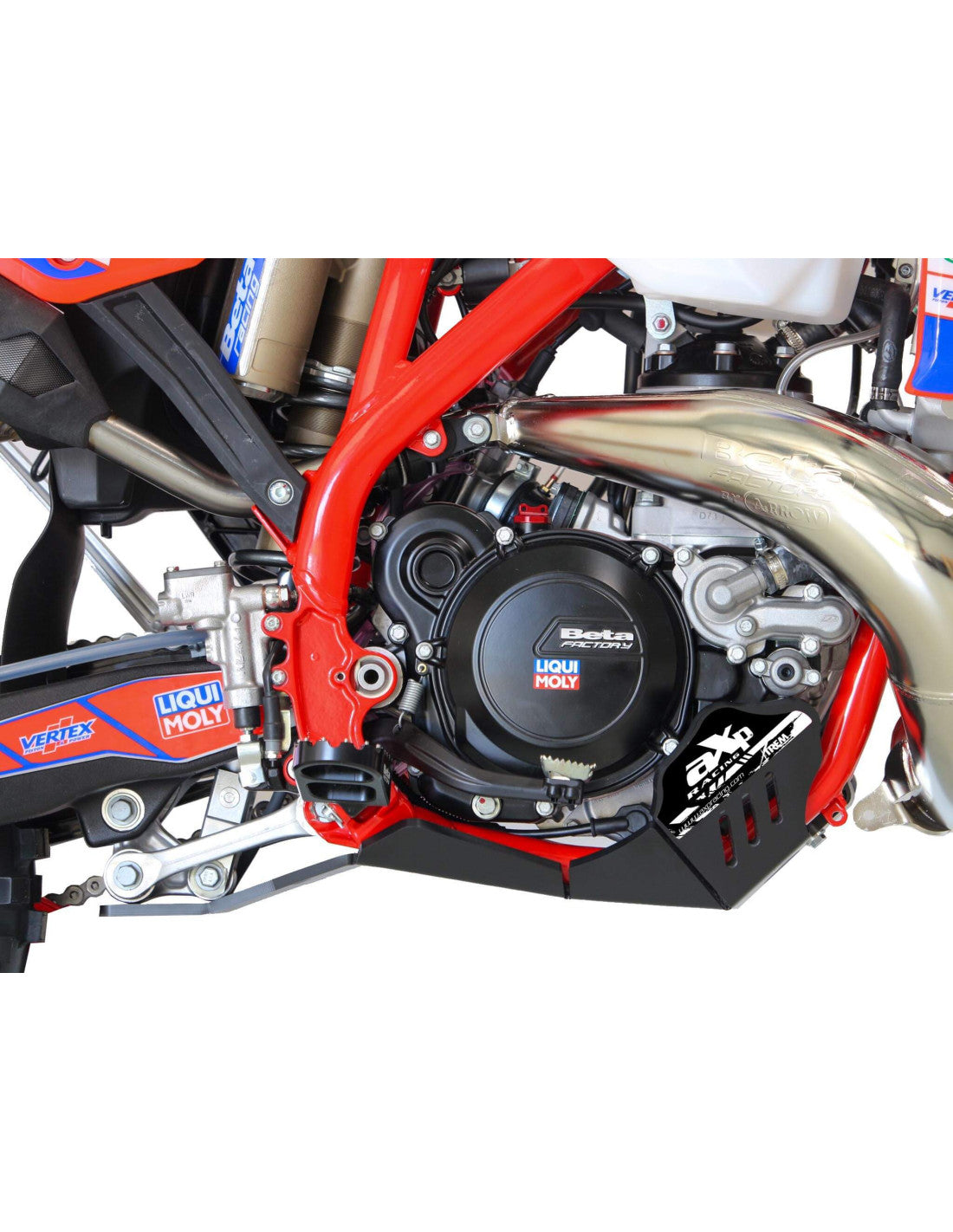 Côté droit du sabot noir en plastique PEHD avec protection de biellette pour Beta 250RR Racing et 300RR Racing
