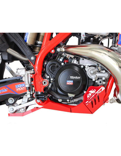 Côté droit du sabot rouge en plastique PEHD avec protection de biellette pour Beta 250RR Racing et 300RR Racing