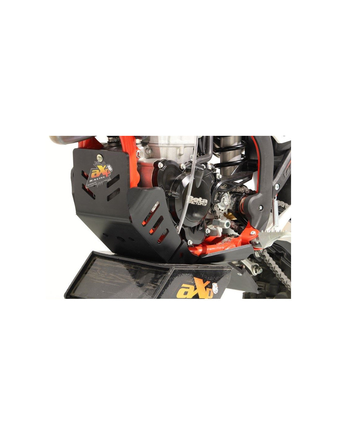 Côté gauche du sabot noir en plastique PEHD avec protection de biellette pour Beta enduro 4T