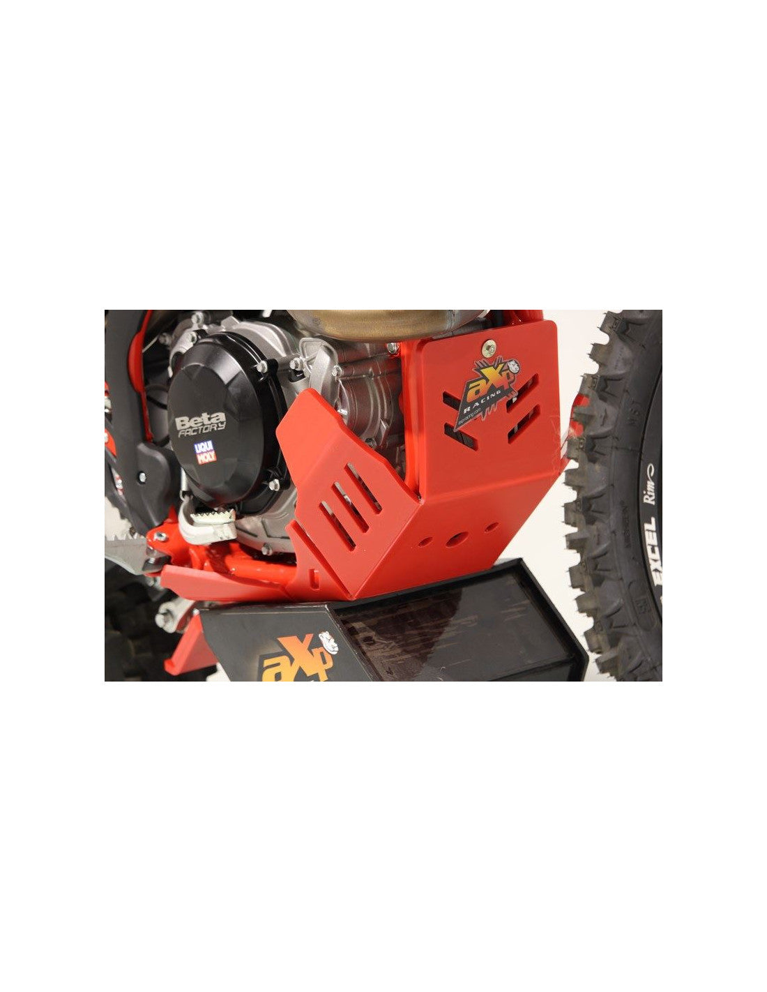 Côté droit du sabot rouge en plastique PEHD avec protection de biellette pour Beta enduro 4T