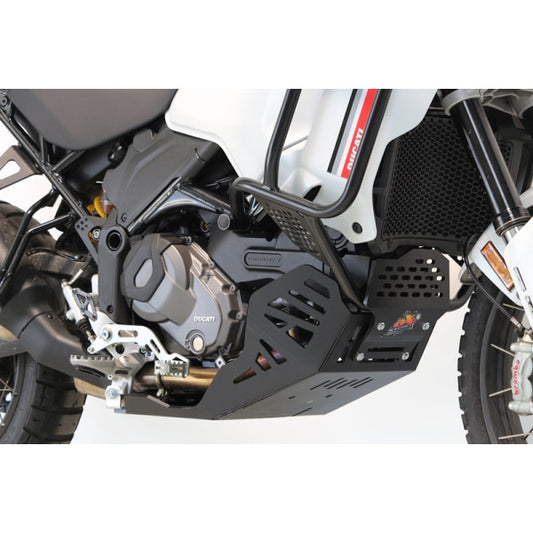 AXP Skid Plate Ducati DESERT X ( 2022 - 2023 ) / To fit Hepco & Becker crash bars - Black
