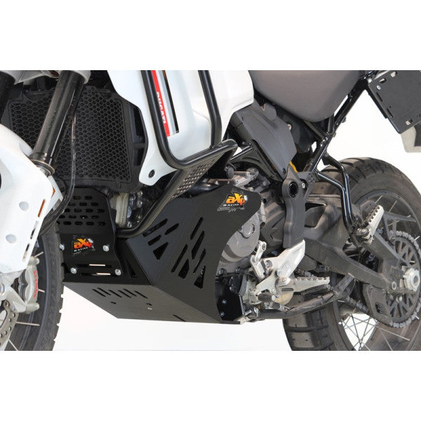 AXP Skid Plate Ducati DESERT X ( 2022 - 2023 ) / To fit Hepco & Becker crash bars - Black