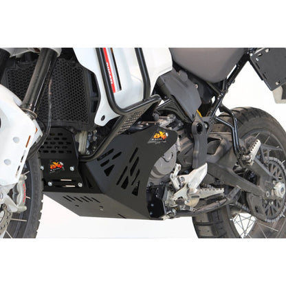 AXP Skid Plate Ducati DESERT X ( 2022 - 2023 ) / To fit Hepco & Becker crash bars - Black
