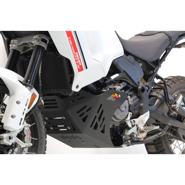 AXP Skid Plate Ducati DESERT X ( 2022 - 2023 ) / To fit SW Motech crash bars - Black