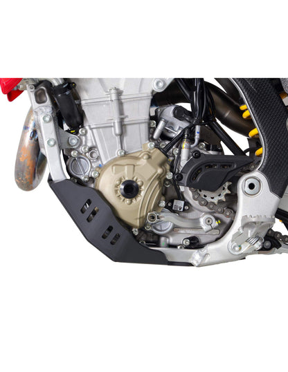 Côté gauche du sabot noir en plastique PEHD 6mm pour Ducati Desmo450 MX